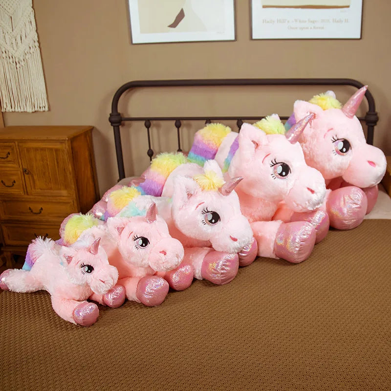 Peluche licorne arc-en-ciel