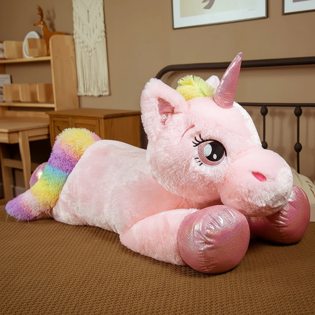 Peluche licorne arc-en-ciel