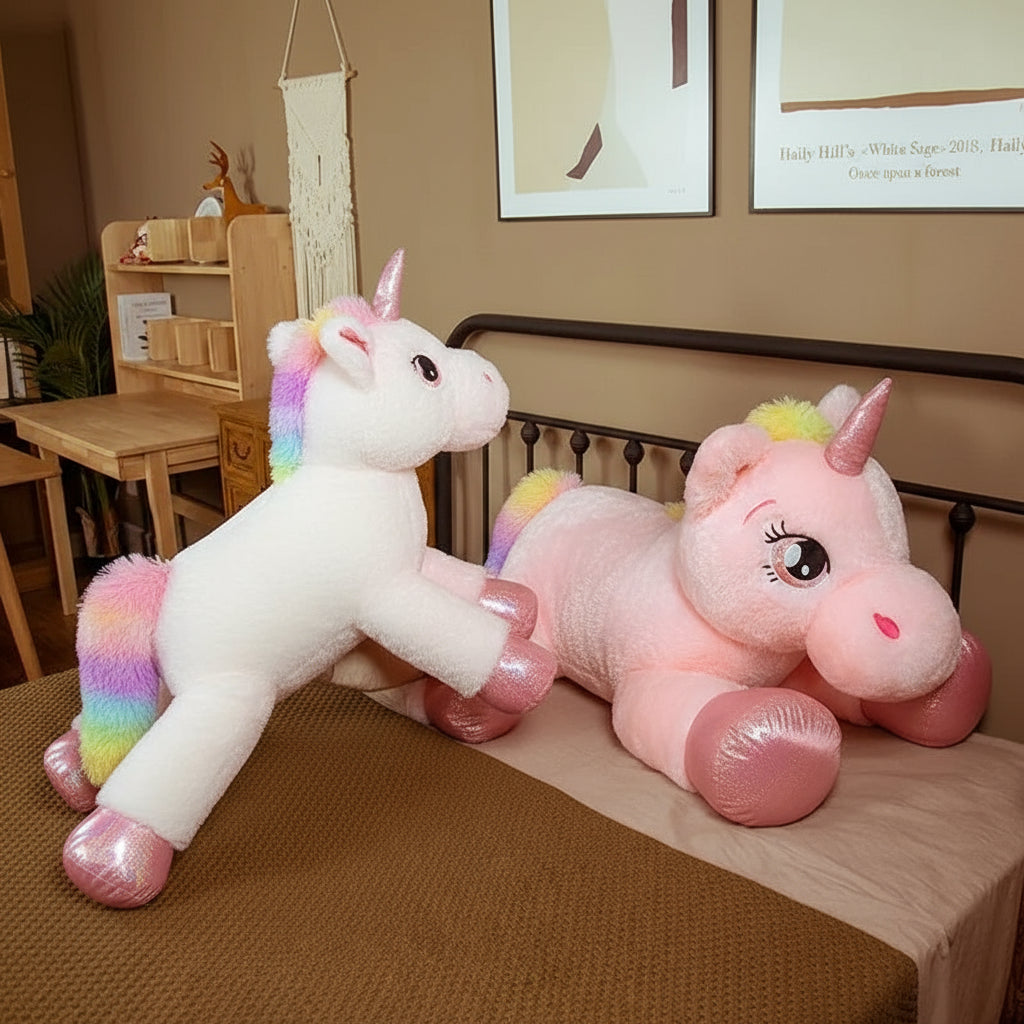 Peluche licorne arc-en-ciel