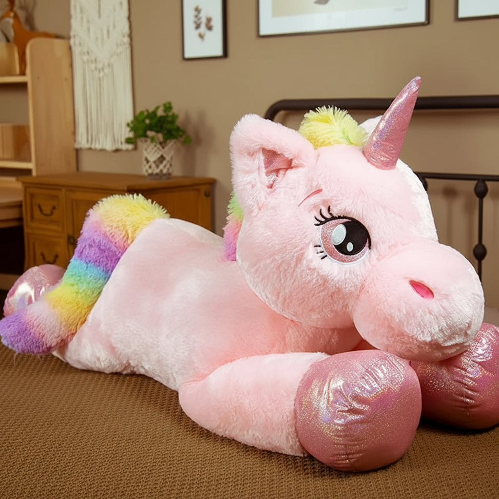 Peluche licorne arc-en-ciel