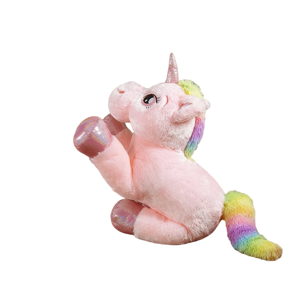 Peluche licorne arc-en-ciel