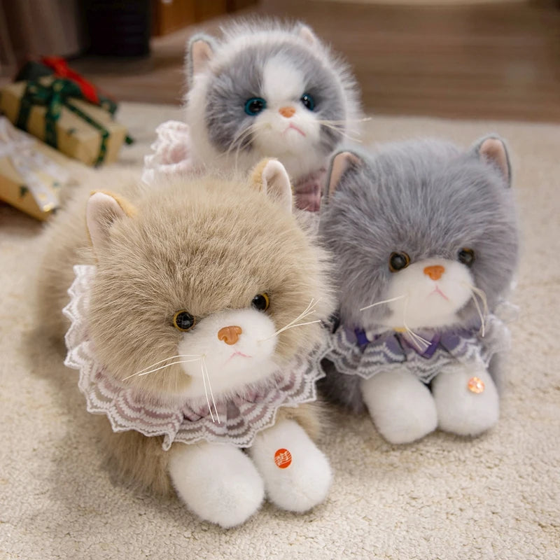 Peluche chat Réaliste Ronronne