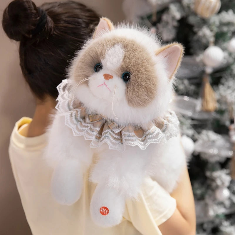 Peluche chat Réaliste Ronronne