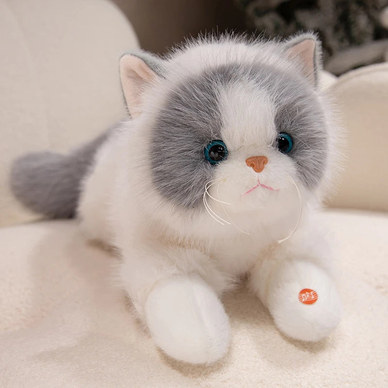 Peluche chat Réaliste Ronronne