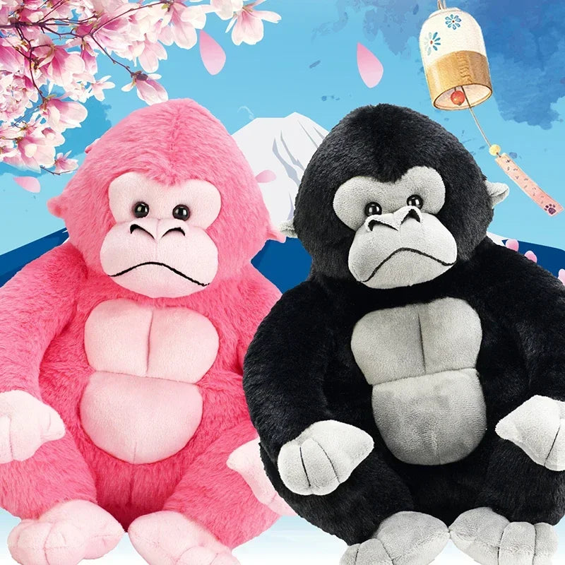 Peluche Singe Gorille Rose