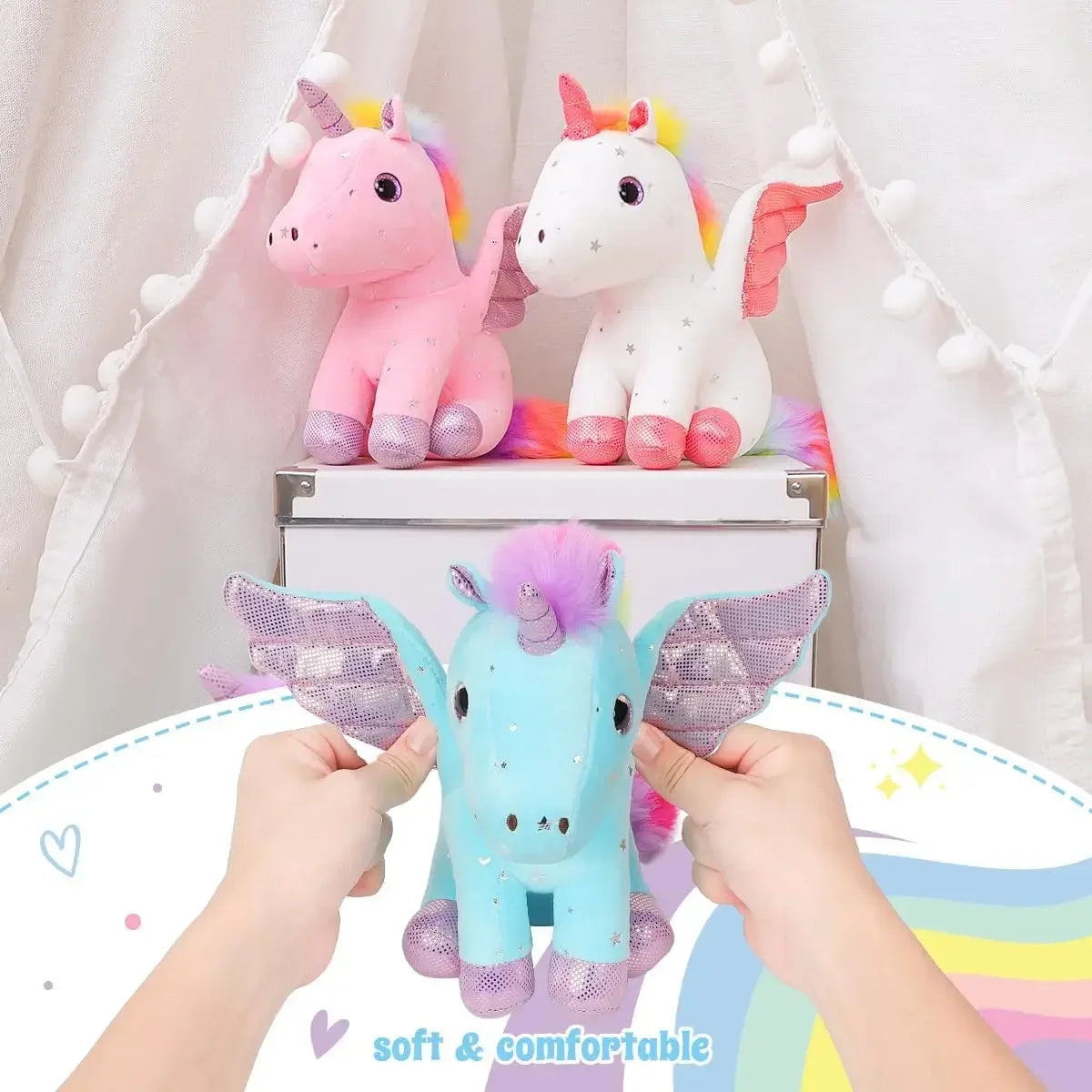 Peluche licorne Magique