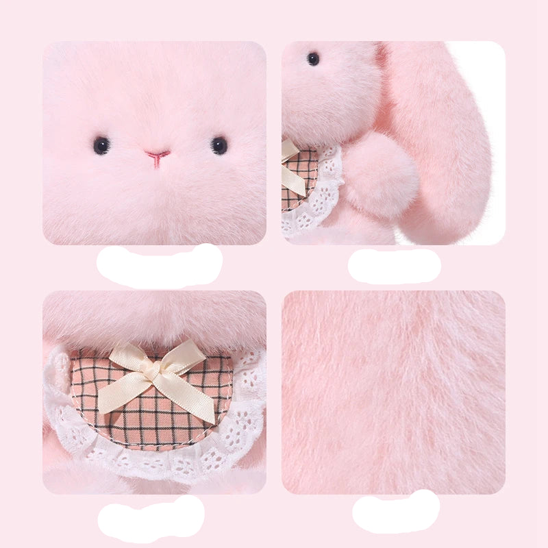 Peluche lapin tout rose